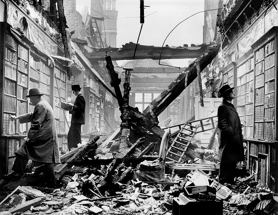 File:Holland House library after an air raid.jpg