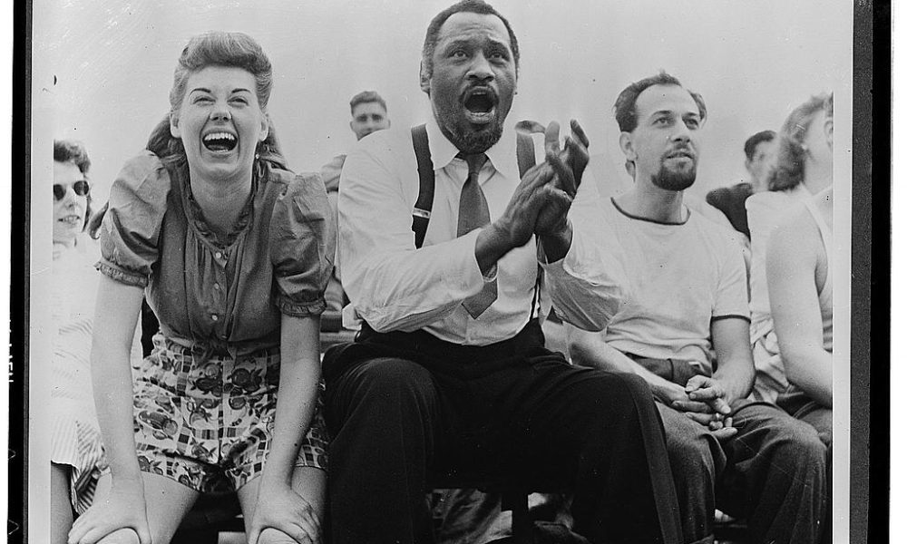 Paul Robeson at a softball game